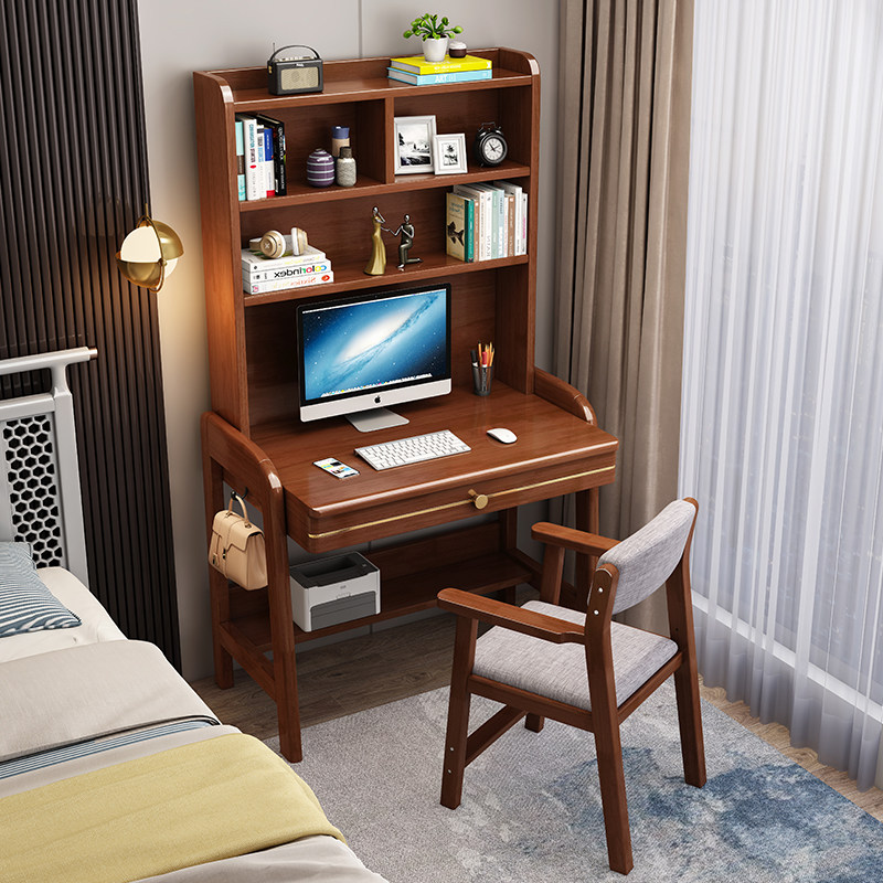 实木书桌书架一体桌小户型电脑桌学生708090cm家用简约卧室学习桌,农用物资,苗木固定器/支撑器,淘宝优惠券,粉丝福利购,淘宝优惠卷