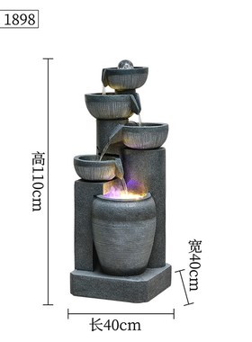 欧式流水摆件循环水生财客厅加湿器山水景L观简约现代假山喷泉造