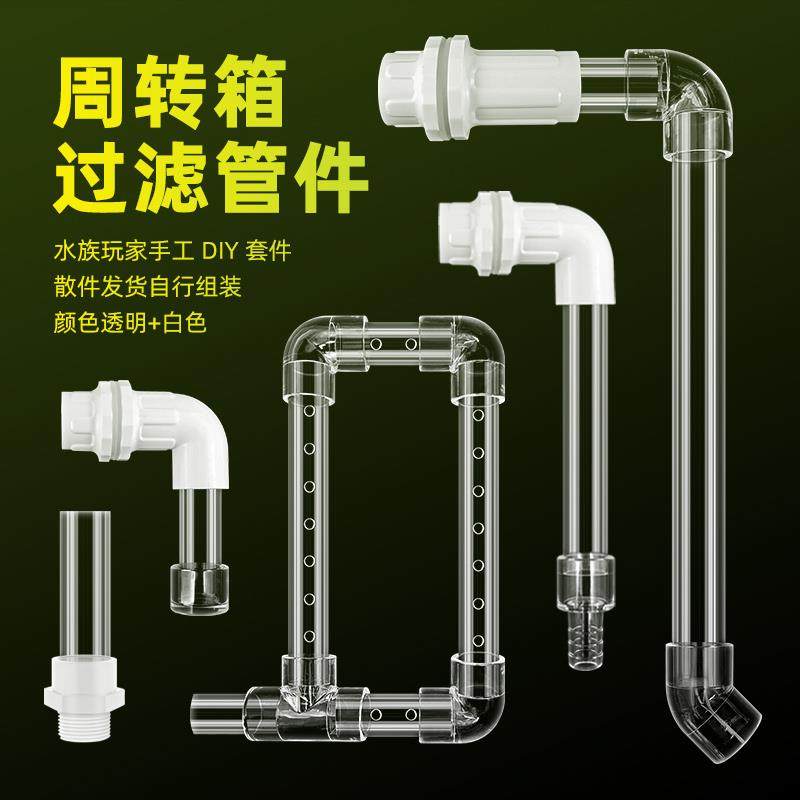 周转箱过滤器配套水管件过滤箱过滤盒上水下水管雨淋管溢流管透明