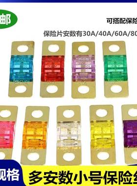 驻车空调汽油发电机保险丝片24V12V100A蓝色80A60A120A叉栓式螺栓