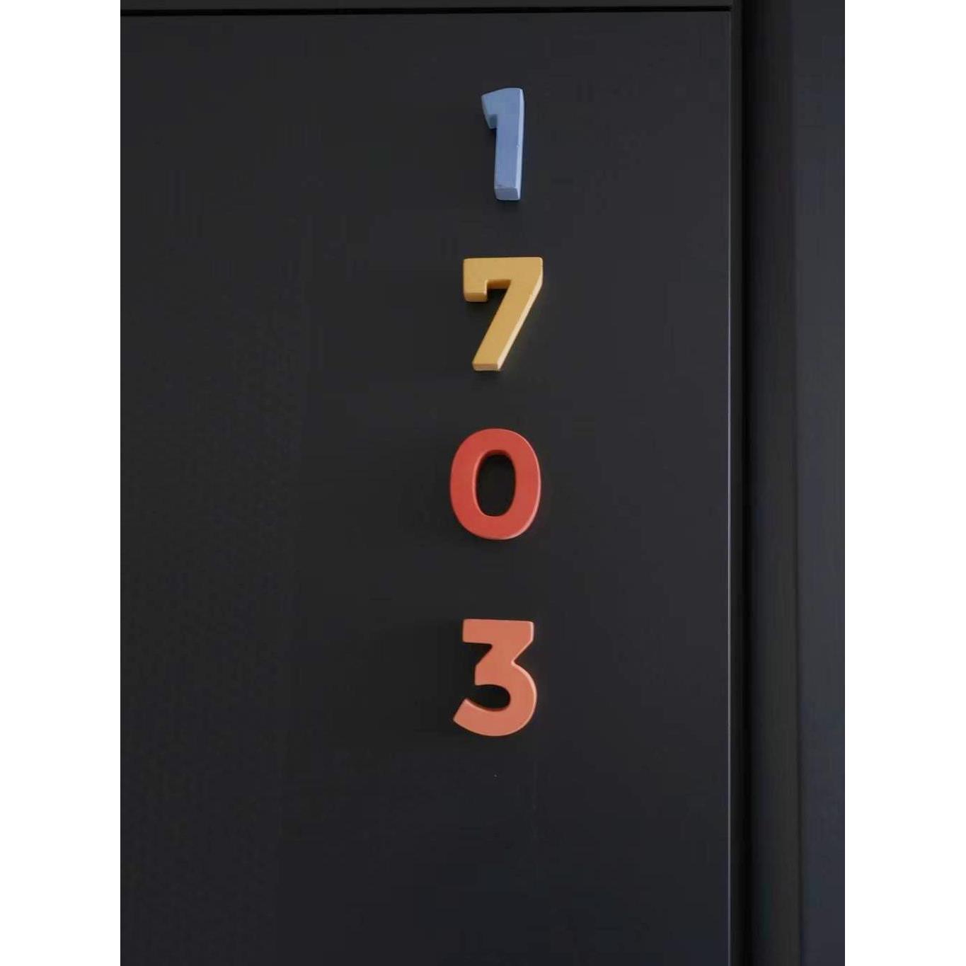 多巴胺入户门牌号磁吸创意冰箱贴家用门口装饰标识牌酒店民宿布置