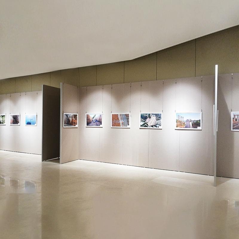 移动无缝展板展会书画摄影书法作品画展展览宣传设计亚麻布置板墙