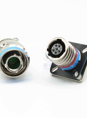 美军标J599/26FA35PHN J599/20FA35SHN圆形电连接器6芯航空插头座