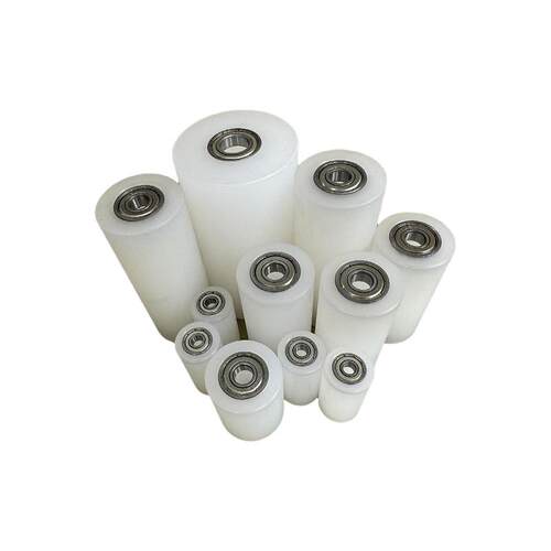 尼龙轴承滑轮夹轮输送尼龙导轮无动力传送带滚筒配件耐磨导向滚轮