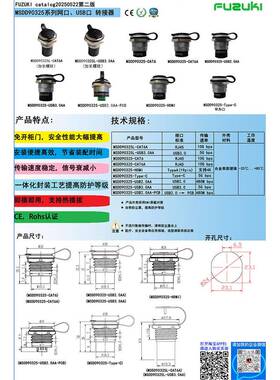 金属网口转接头MSDD90325网线对接头USB母座TYPEC连接器HDM以太网