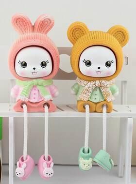 节日送女生的吊脚娃娃摆台装饰品拍照网红客厅电视柜树脂创意摆件