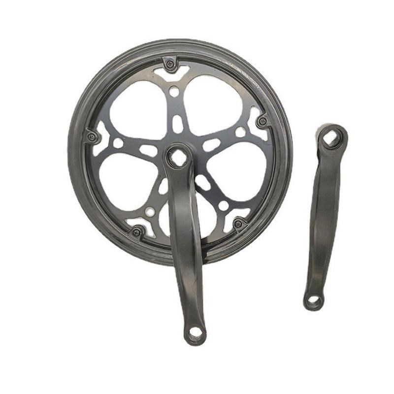 自行车曲柄链轮通勤车双罩保护罩5M2牙单片齿盘轮盘牙盘