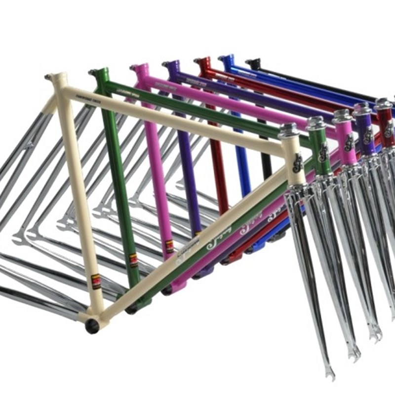 @自行车固定齿轮bj飞行前倾斜K单速度死飞复古钢框架