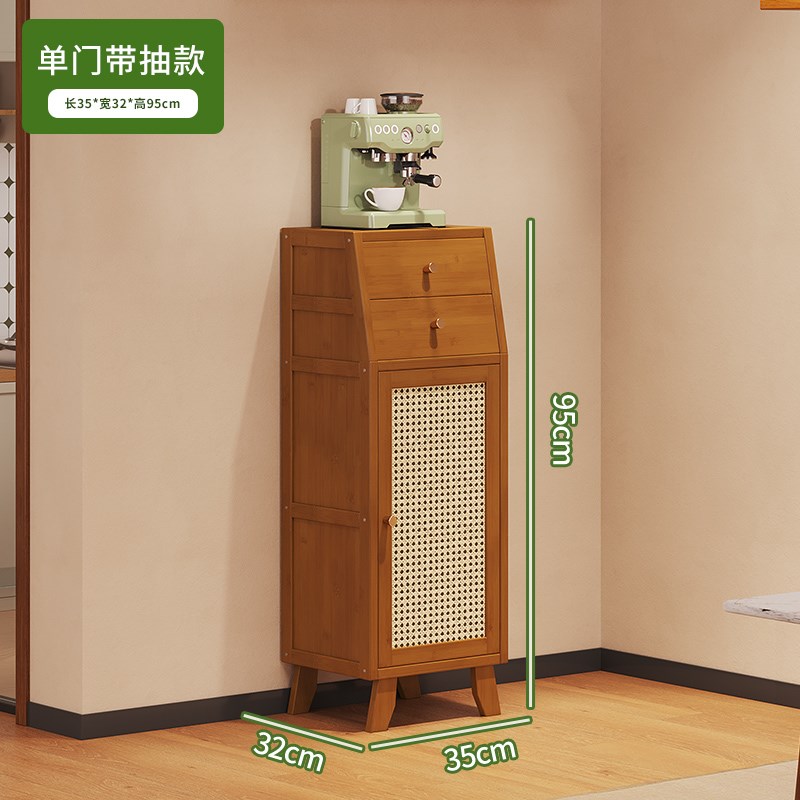 岛台柜单独移动中古风厨房茶吧一体餐边柜小N户型吧台咖啡机置物