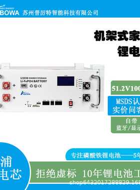 100AH LiFePO4机柜式太阳能储能电池51.2V 200ah锂电池