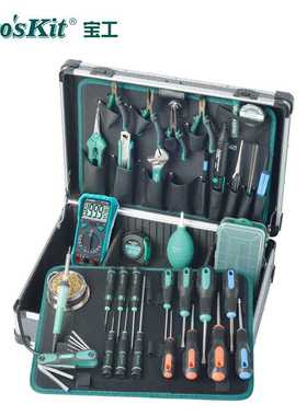 宝工PK-1305NH电工专用工具组万用表焊接烙铁螺丝批刀剪工具组套