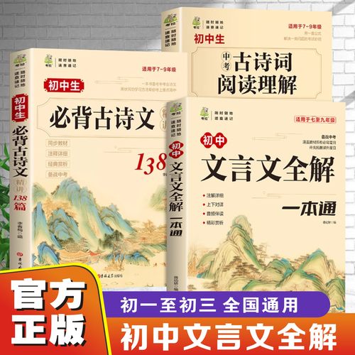 初中必背古诗文138篇+文言文全解