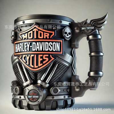 跨境新品Harley Davidson 3D Mug哈雷戴维森 3D马克杯咖啡杯