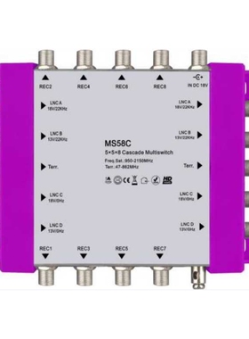 5*8Satellite Cascadable Multiswitch五进八出级联多路开关MS58C