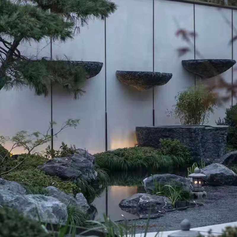 浙江黑山石园林景观石庭院小区置景石枯山水天然假山石产地直销