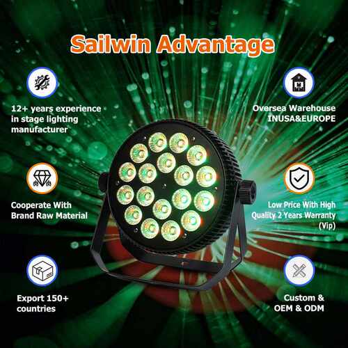 High Quality 18X18W Stage Light RGBWA UV Led Par Can Light