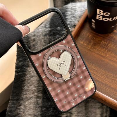 复古棕格纹鎏金iphone17rm