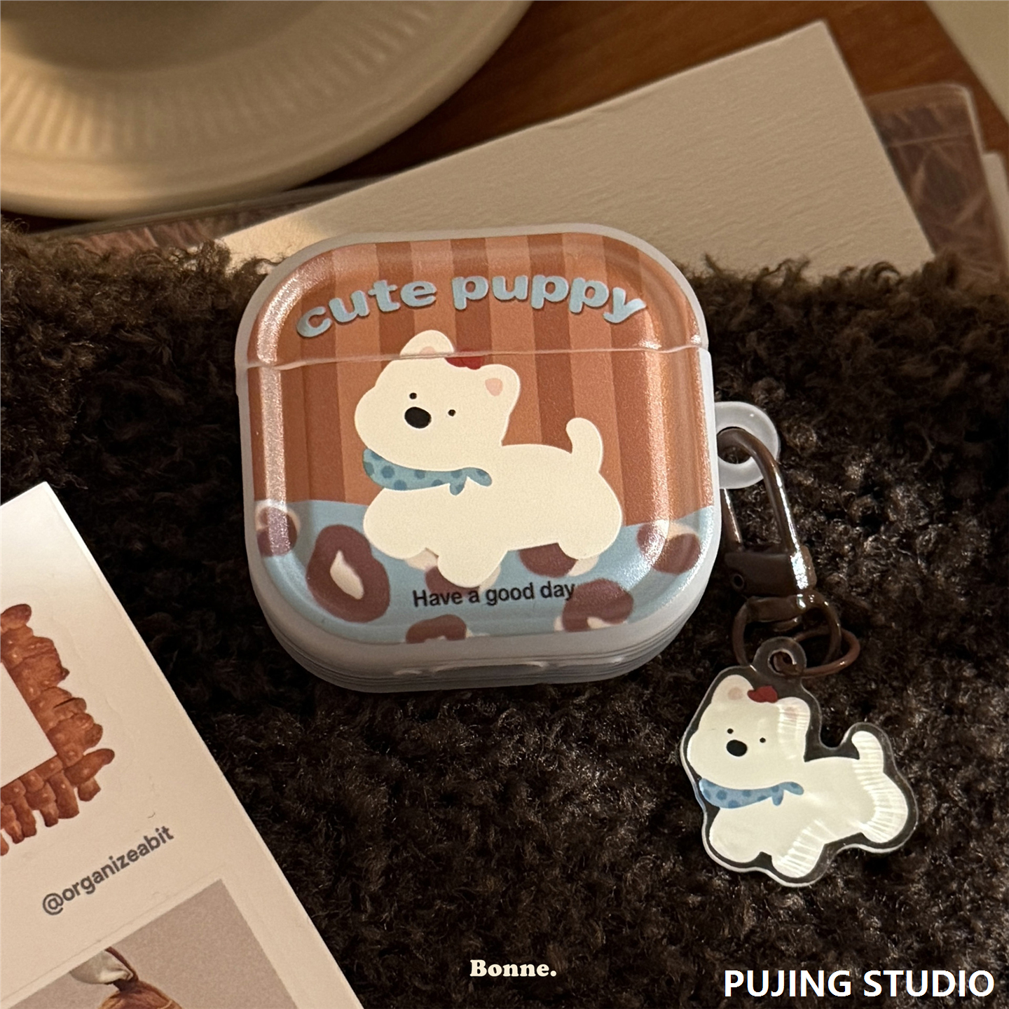 复古适用苹果Airpods Pro2保护套1/2蓝牙耳机套3棕色小狗挂件4代,运动包/户外包/配件,钱包,淘宝优惠券,粉丝福利购,淘宝优惠卷