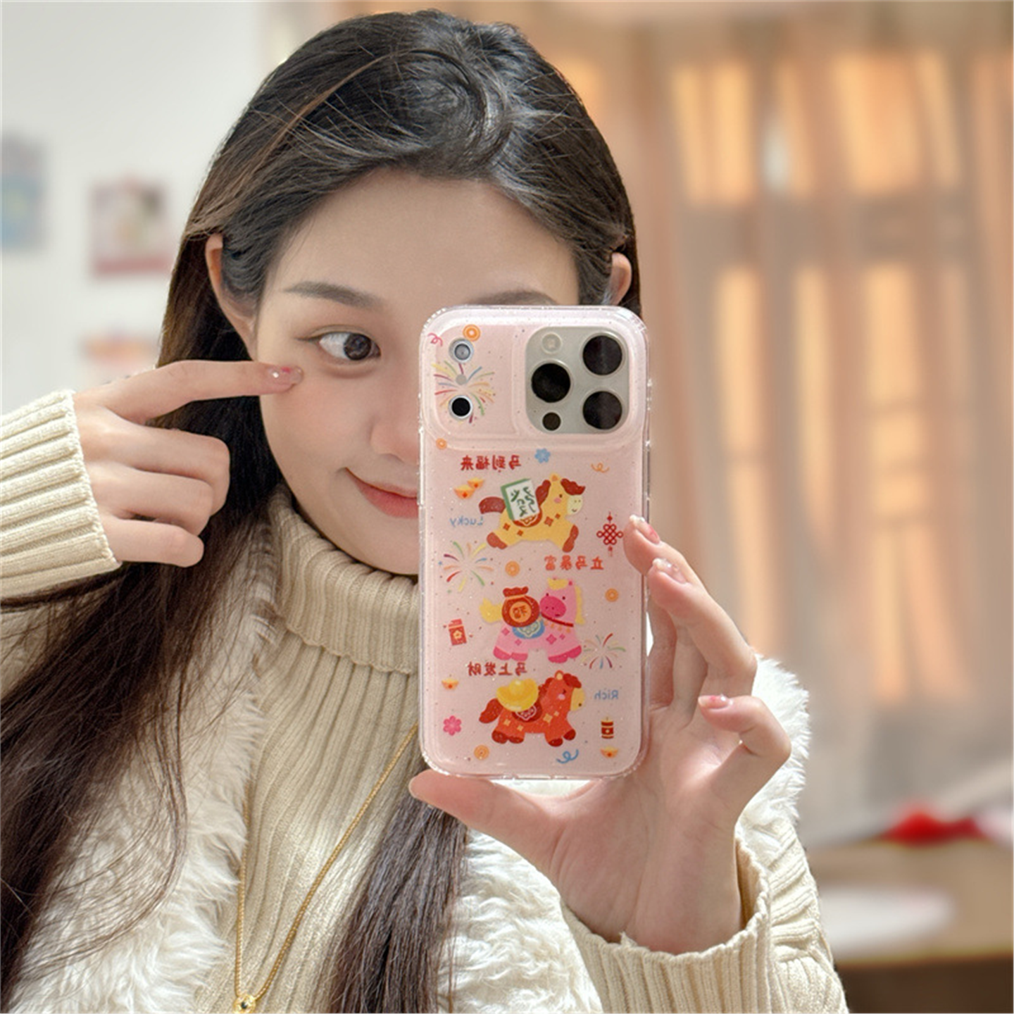 粉底马到福来三只小马适用iPhone17pro手机包苹果16/15保护套1413,运动包/户外包/配件,钱包,淘宝优惠券,粉丝福利购,淘宝优惠卷