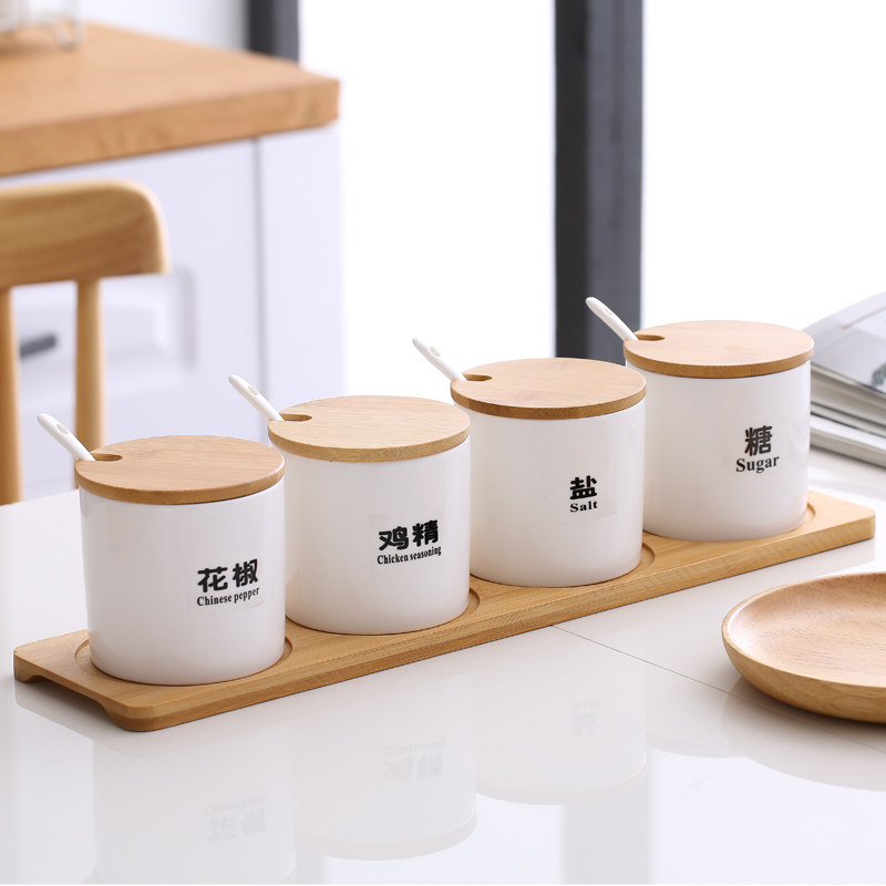 调料盒套装玻璃调味罐子组合装糖盐罐北欧厨房用品家用大全调味瓶