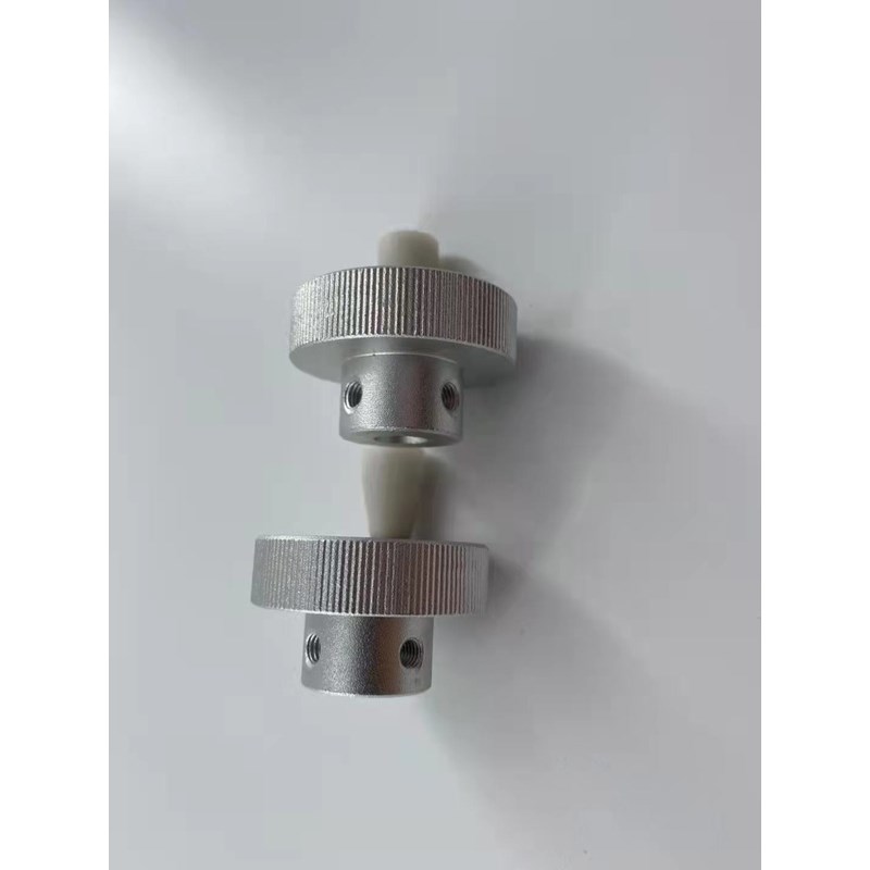 滑台用铝合金手柄p手轮旋钮顶丝锁死铝合金压纹手轮