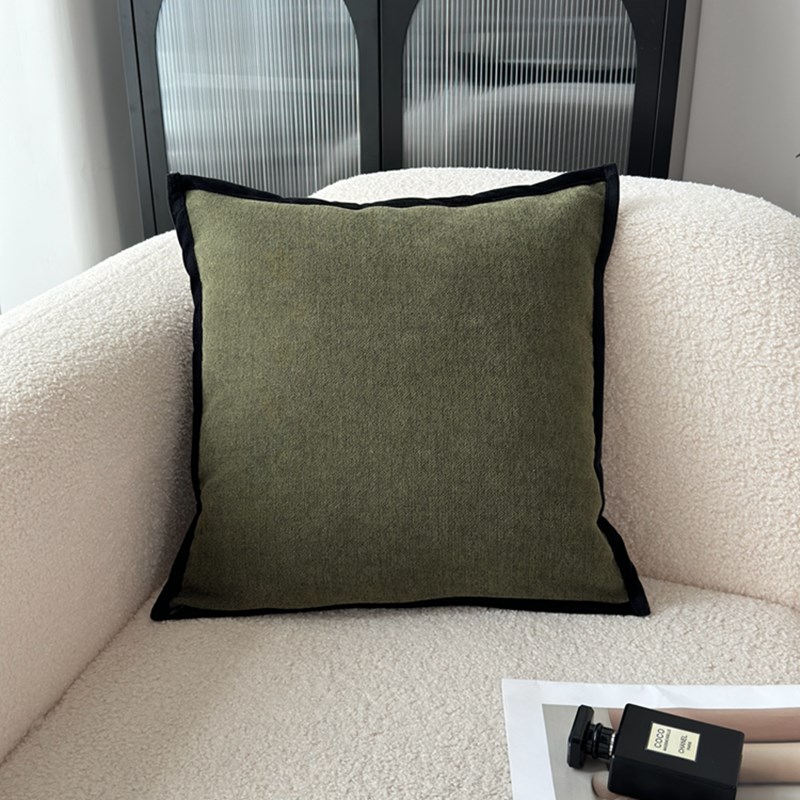 现代简约沙发抱枕靠枕卧室床阳台可拆洗靠背套样板V房美拉德系软