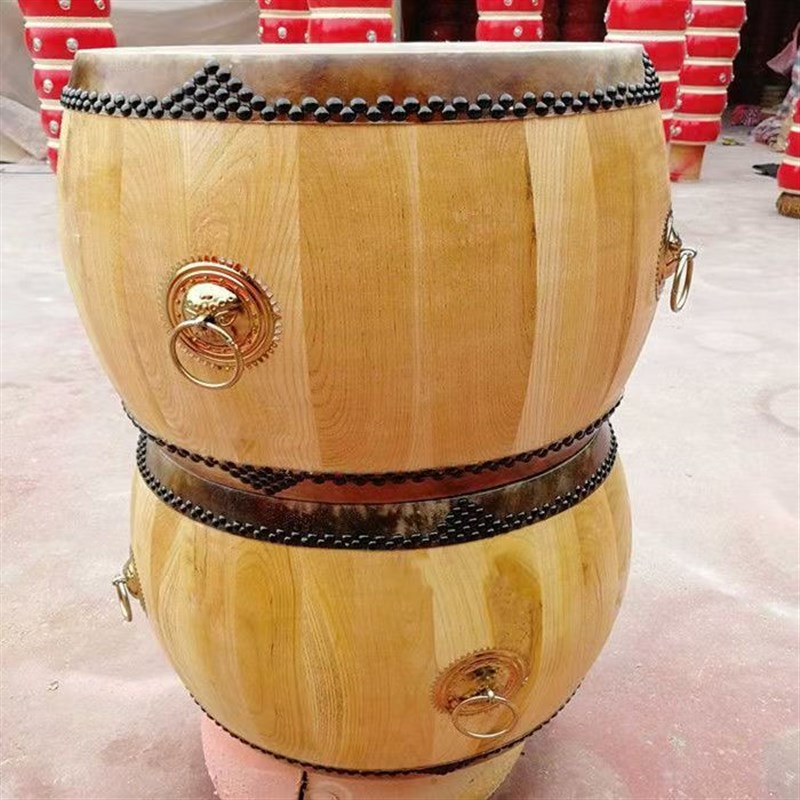正宗椿木黄牛皮大鼓白茬战鼓真牛皮高音锣鼓N堂鼓道士寺院用法器
