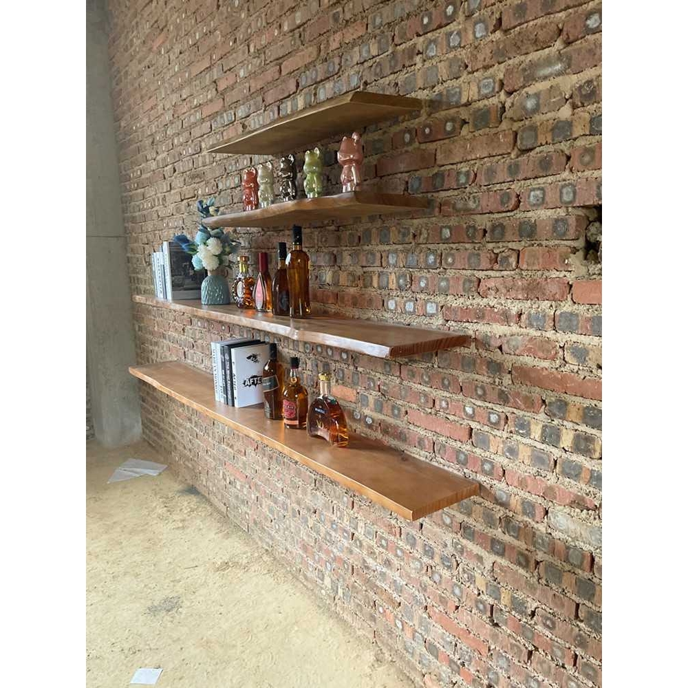 61K3墙上复古置物架墙壁书架挂墙隔板墙面壁挂式展示架一字板上墙