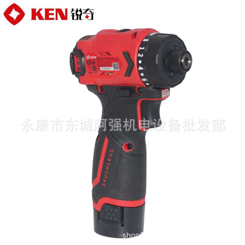 KEN锐奇7312S起子机无刷冲击电批充电式风批锂电起子机螺丝刀手钻
