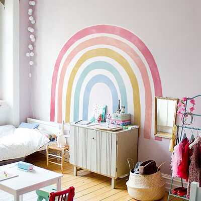 Funlife大型WallMural自粘背景墙纸画布儿童房翻新自粘贴WMFKD047