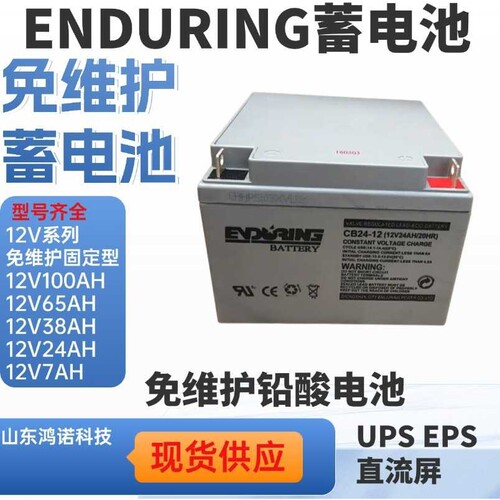 ENDURING恒力蓄电池CB65-12 12V65AH/10HR储能UPS后备电源