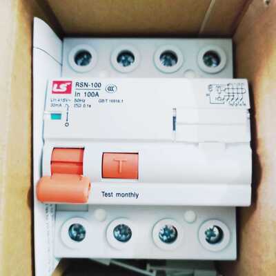 LS原装100A漏电断路器RKN 1P+N 3P+N 25A 32A 40A 63A 2P保护器4P