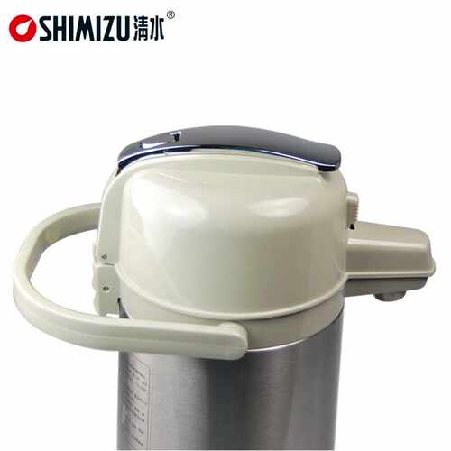 SHIMIZU/清水家用老式热水瓶 大容量气压式玻璃内胆 不锈钢保温瓶