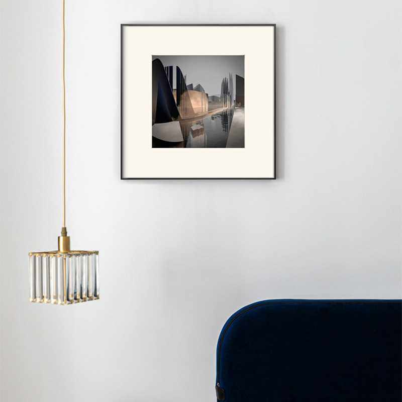 现代抽象建筑装饰画轻奢工业风小众个性创意壁画设计师工作室挂画