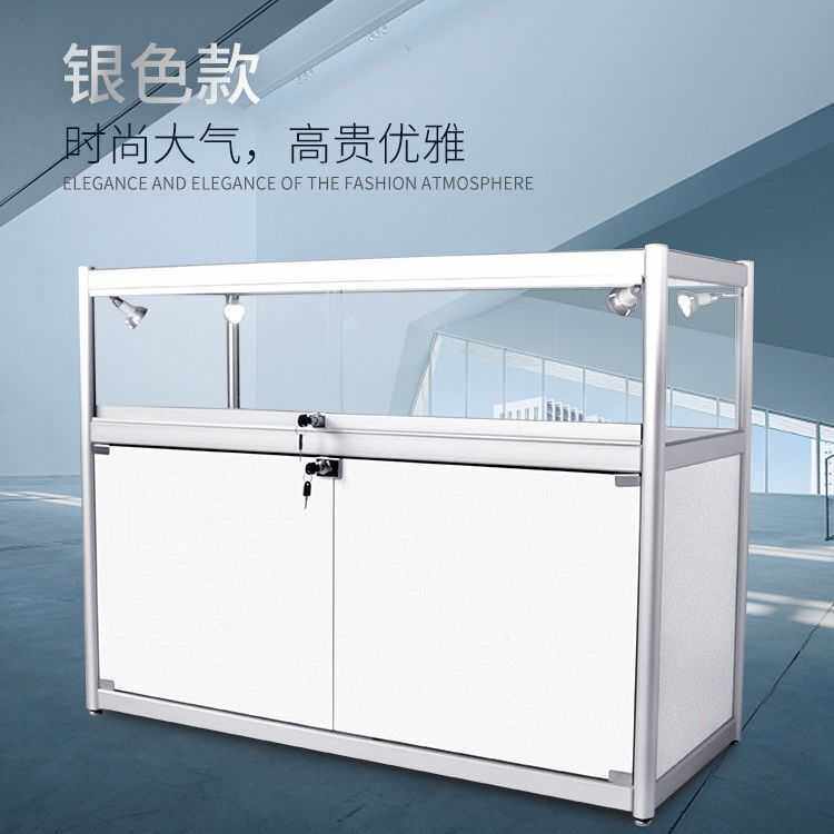 饰品柜台首饰玻璃展柜样品展示柜珠宝柜台手机柜商店货架可移动