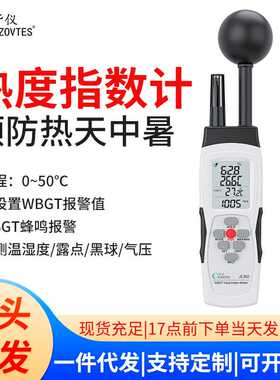皆仪WBGT热指数计黑球温度湿度测试仪中暑预防高精度热度指数计
