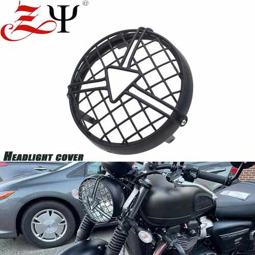 适用凯旋小攀爬Scrambler400X speed400改装铝合金大灯罩大灯护网