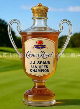 J.J. Spaun 2025 U.S. Open Championship Trophy Whiskey Bottle