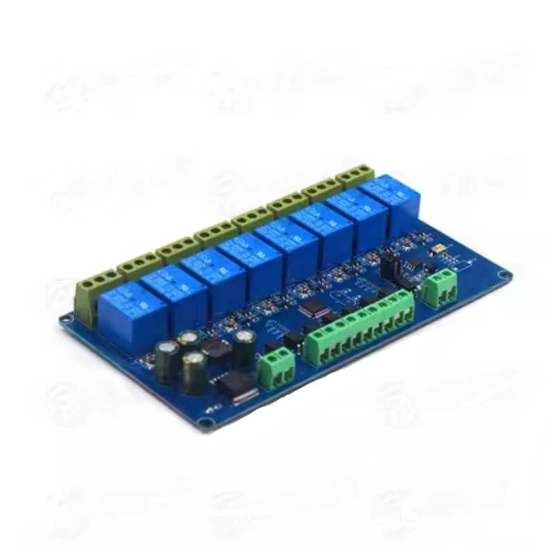 Modbus RTU 八路继电器模块 RS485/TTL UART 8路输入 8路输出