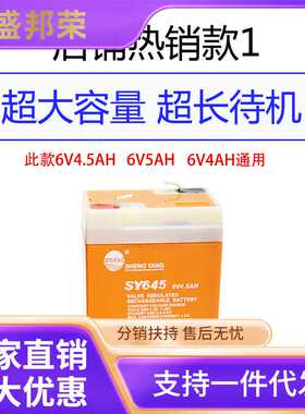 工厂直销6v5ah64晟电子秤450SY5之4SY捐蓄电池阳TZ通用伏吊唐电瓶