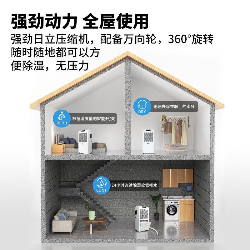 工业除湿机大功率抽湿机车间仓库工厂100-300㎡配电房档案地下室