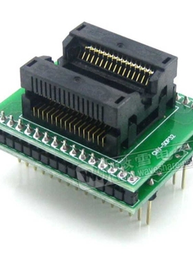 SOP32转DIP32 IC引脚间距1.27mm 编程座 测试座 652D032221X 带板