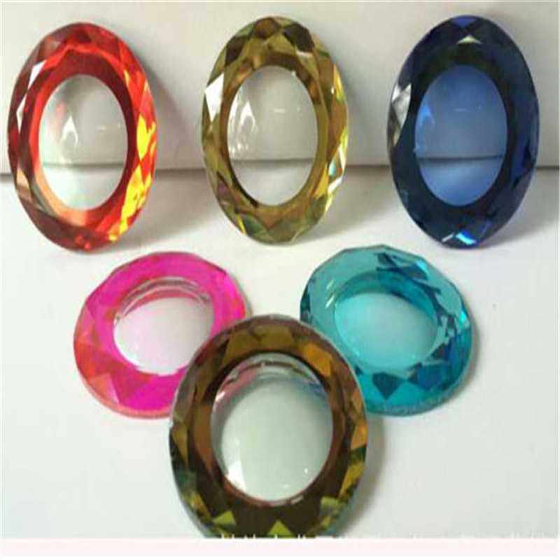 混批烤漆色水晶圆环k9抛光水晶灯吊坠 珠帘门帘吊坠 水晶灯饰配件