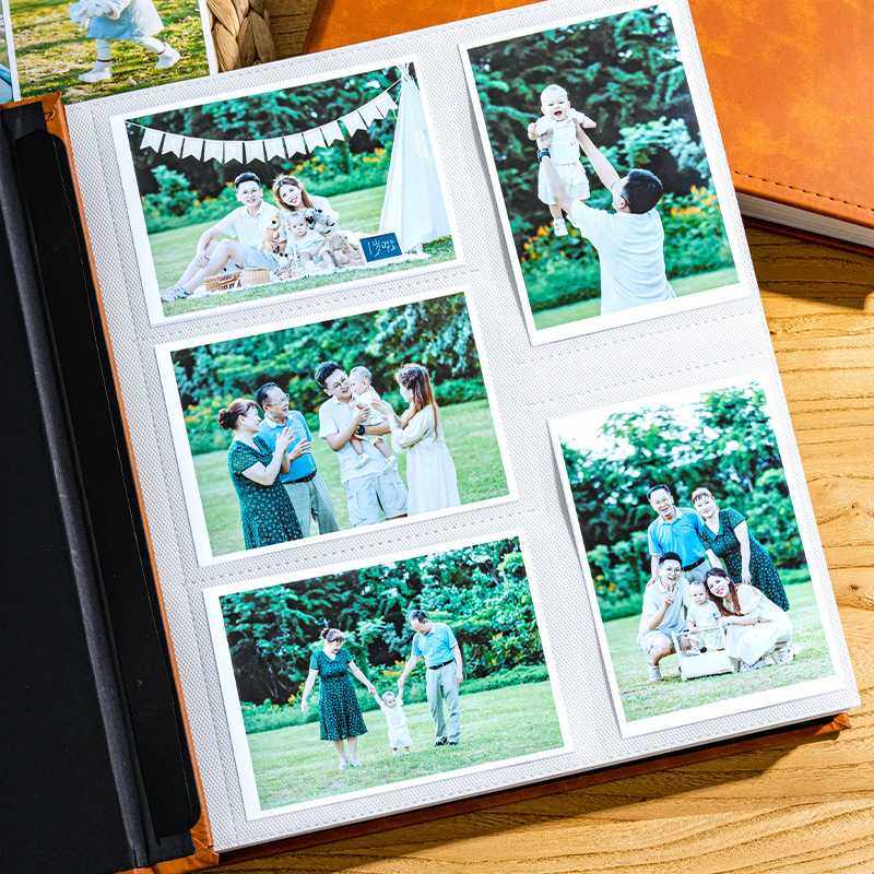 6寸1000张相册本家庭大容量纪念册影集情侣插页式收纳相簿皮质5寸