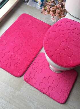 3Pcs Bathroom Mat Set Kitchen Bath  Toliet Rug Tapete跨境专