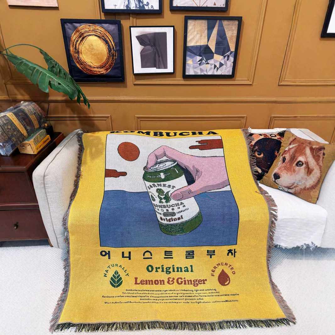 跨境沙发小毯子针织挂毯房间装饰床盖巾休闲毯子小众外贸线毯毛毯