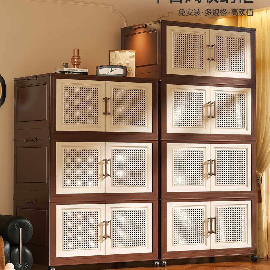 收纳柜免安装加厚折叠收纳箱家用卧室衣服大容量整理盒零食架,3C数码配件,摄像机配件,淘宝优惠券,粉丝福利购,淘宝优惠卷