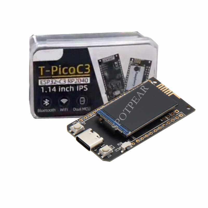 树莓派Pico RP2040+ESP32 T-PicoC3双MCU 1.14寸LCD适用于LILYGO