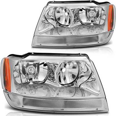 适用于Jeep99-04款Grand Cherokee美规大灯 大切诺基原车电镀款