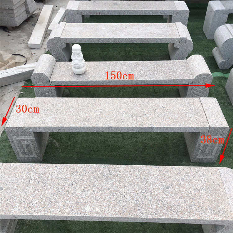 防腐木石凳大理石长凳长条凳石桌石凳子户外庭院家V用石椅子花岗